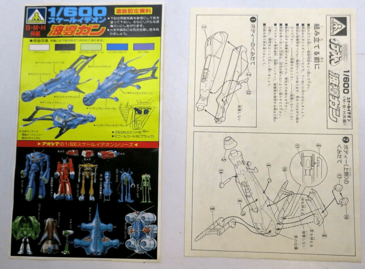 Aoshima Space Runaway Ideon 1/600 Blackhole Gun Model Kit No. 7 - WISE GUYS HOBBIES LLC