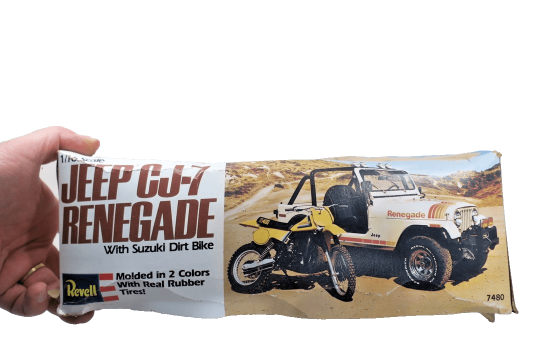 REVELL 1/16 JEEP CJ - 7 RENEGADE + SUZUKI DIRT BIKE 1979 MODEL Model Kit - WISE GUYS HOBBIES LLC