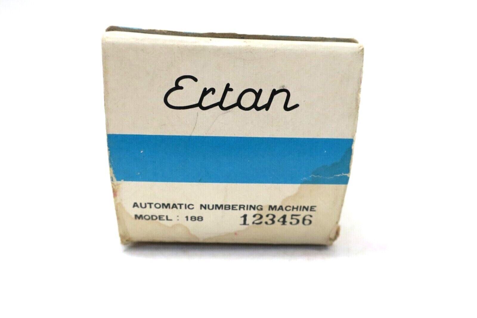 VINTAGE ERTAN Automatic Numbering Machine Model 188 W/ ORIGINAL BOX - WISE GUYS HOBBIES LLC