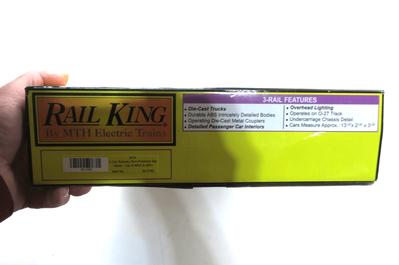 MTH RailKing 30 - 2163 MTA Non - Powered 2 - Car Subway Add On Set O New E New York - WISE GUYS HOBBIES LLC