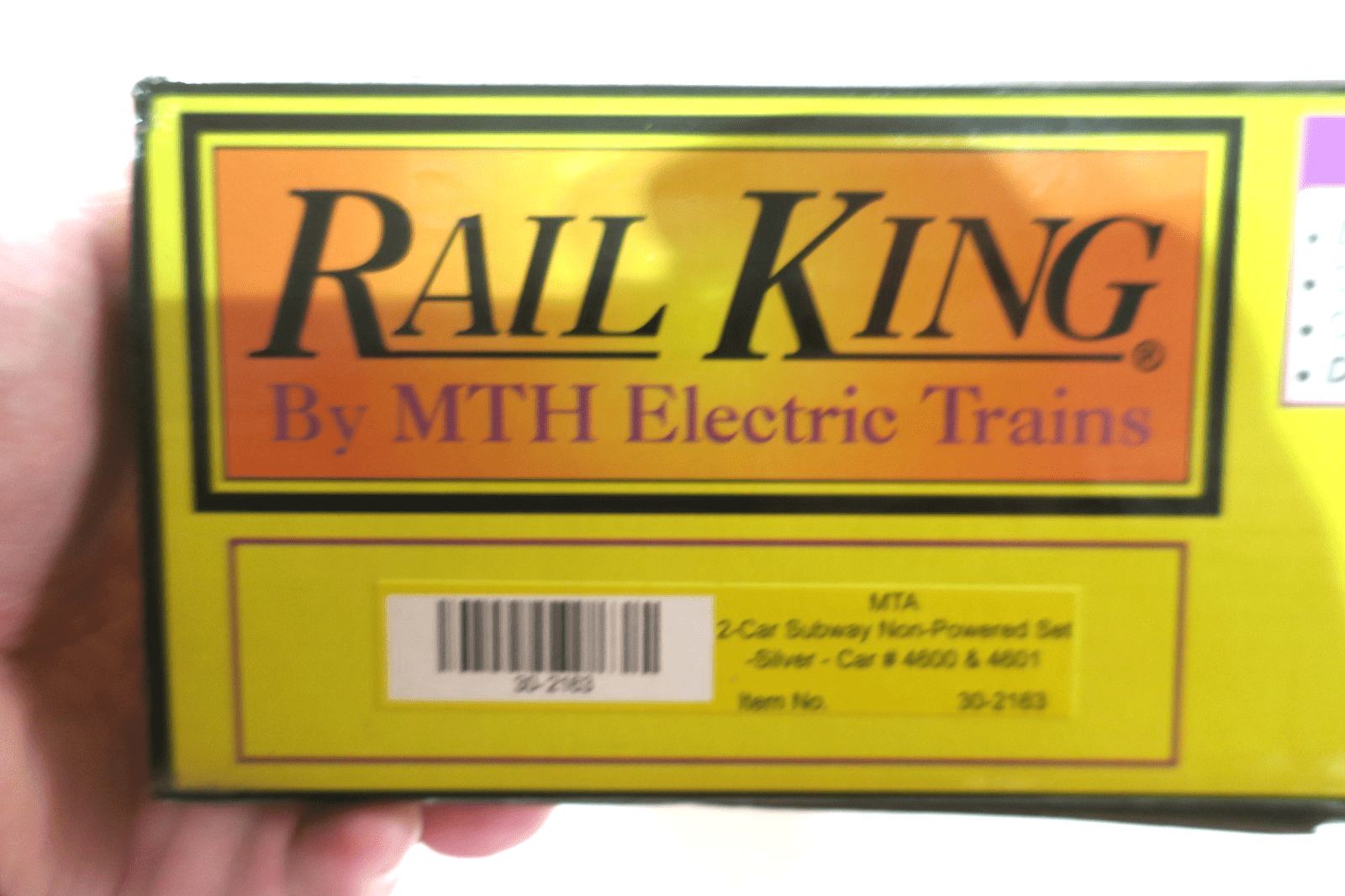 MTH RailKing 30 - 2163 MTA Non - Powered 2 - Car Subway Add On Set O New E New York - WISE GUYS HOBBIES LLC