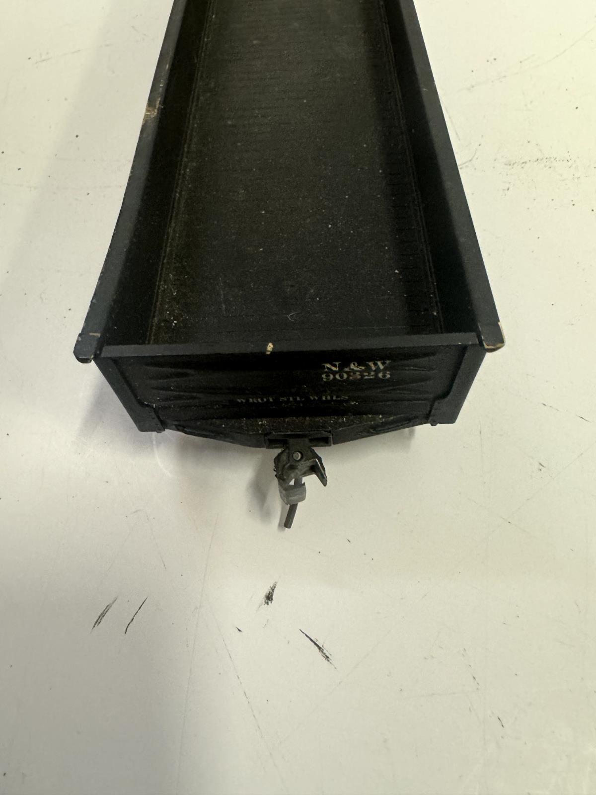 O SCALE 2R NORFOLK & WESTERN FOLDING TAB END MOW GONDOLA BRASS PRECISION SCALE? - WISE GUYS HOBBIES LLC