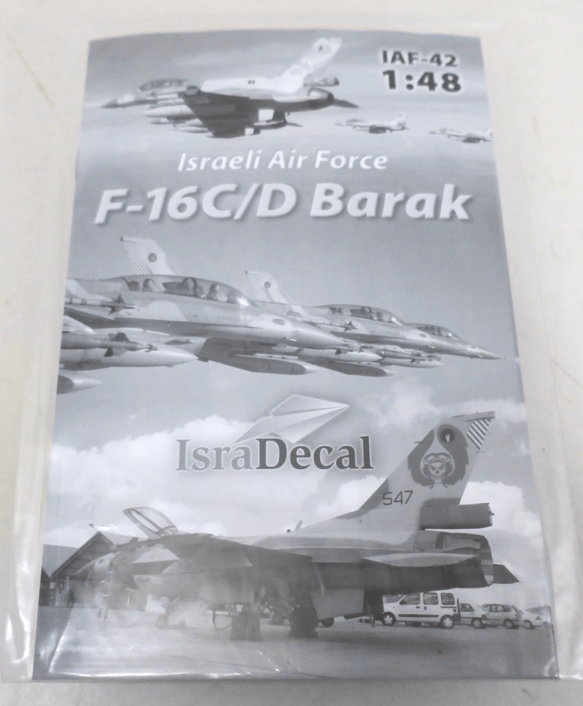 IsraDecal 1/48 Israeli Air Force F - 16C/D Barak IAF - 42 - WISE GUYS HOBBIES LLC