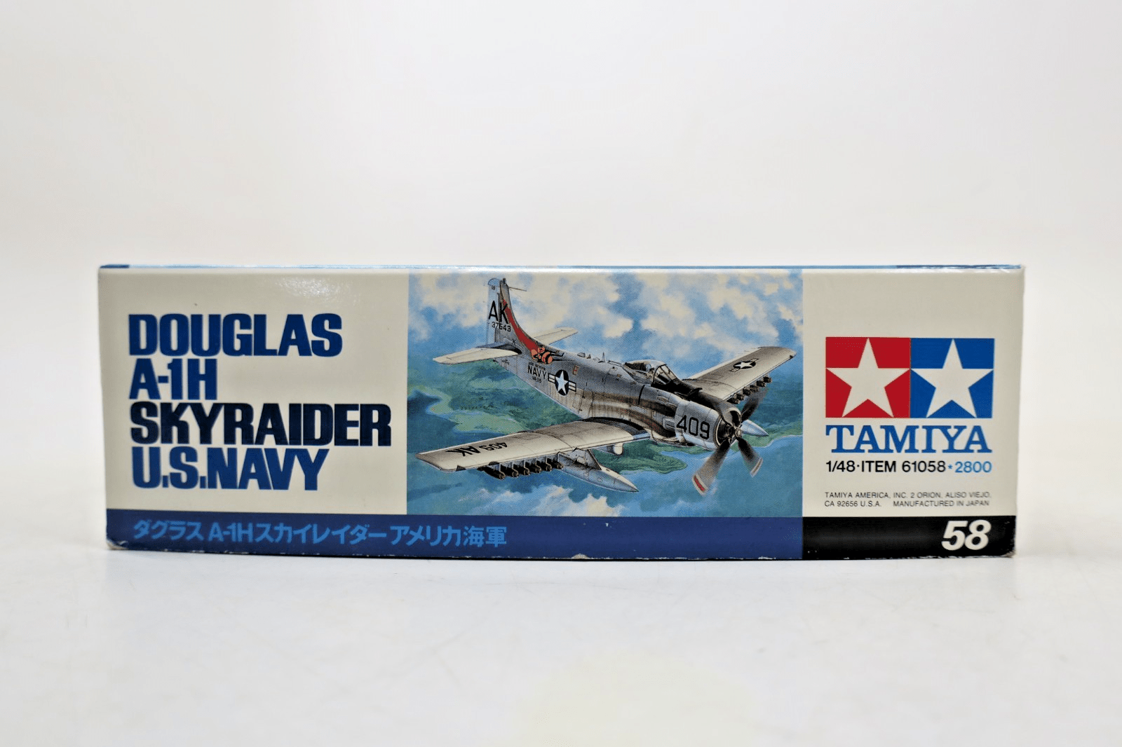 Tamiya 1/48 Douglas A - 1H Skyraider Model Kit 58 - WISE GUYS HOBBIES LLC