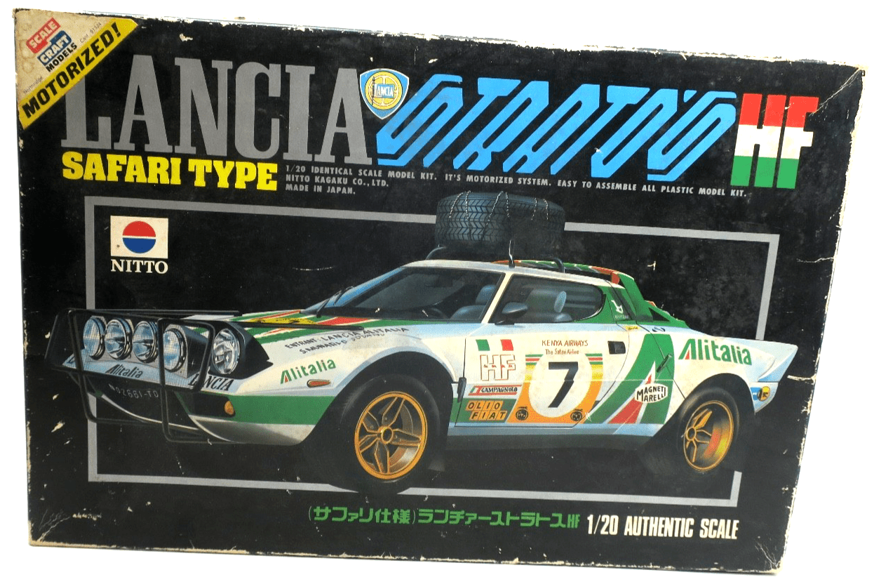Nitto 1/20 Lancia Stratos HF Safari Type Model Kit STARTED - WISE GUYS HOBBIES LLC