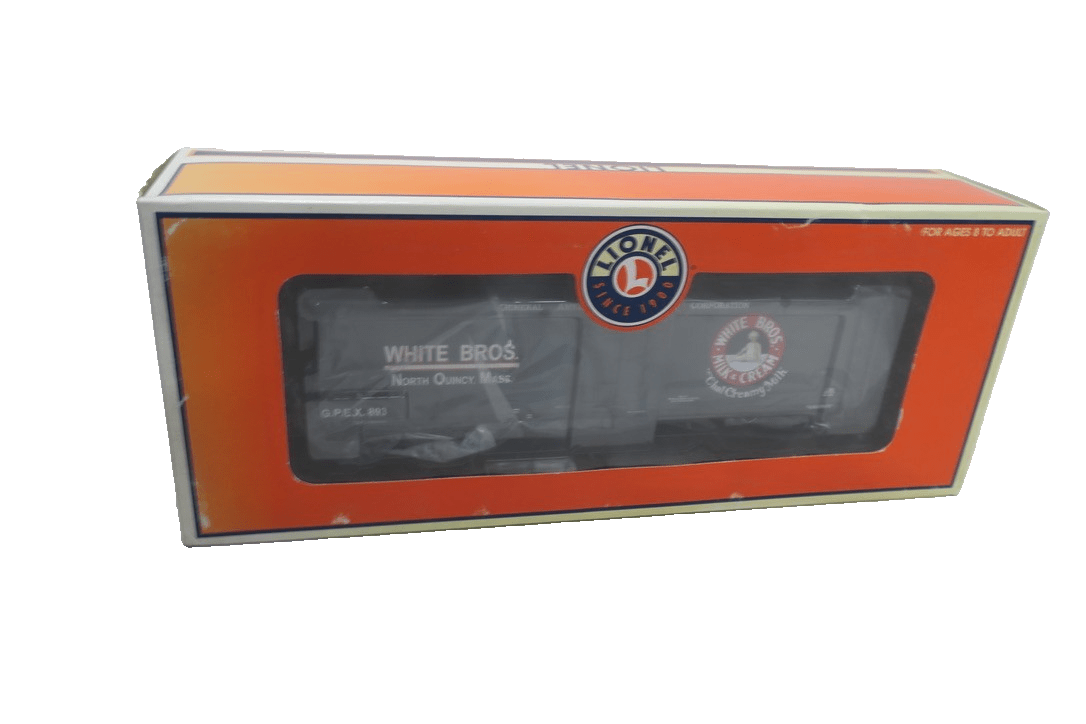 LIONEL SCALE 6 - 17369 WHITE BROTHERS DAIRY MILK EXPRESS REFRIGERATOR CAR - WISE GUYS HOBBIES LLC