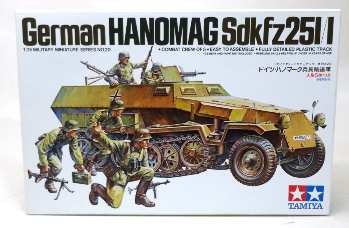 Tamiya 1/35 German Hanomag Sdkfz251/1 Model Kit 35020 - WISE GUYS HOBBIES LLC