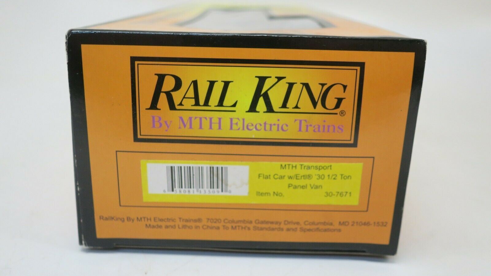 MTH Transportation Flat Car w/(2) Ertl '30 1/2 Ton Panel Vans 30-7671 - WISE GUYS HOBBIES LLC