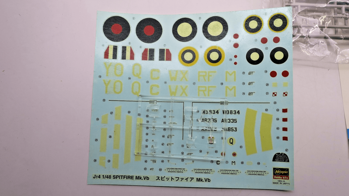 Hasegawa 1/48 Spitfire Mk.Vb Model Kit 9104 - WISE GUYS HOBBIES LLC