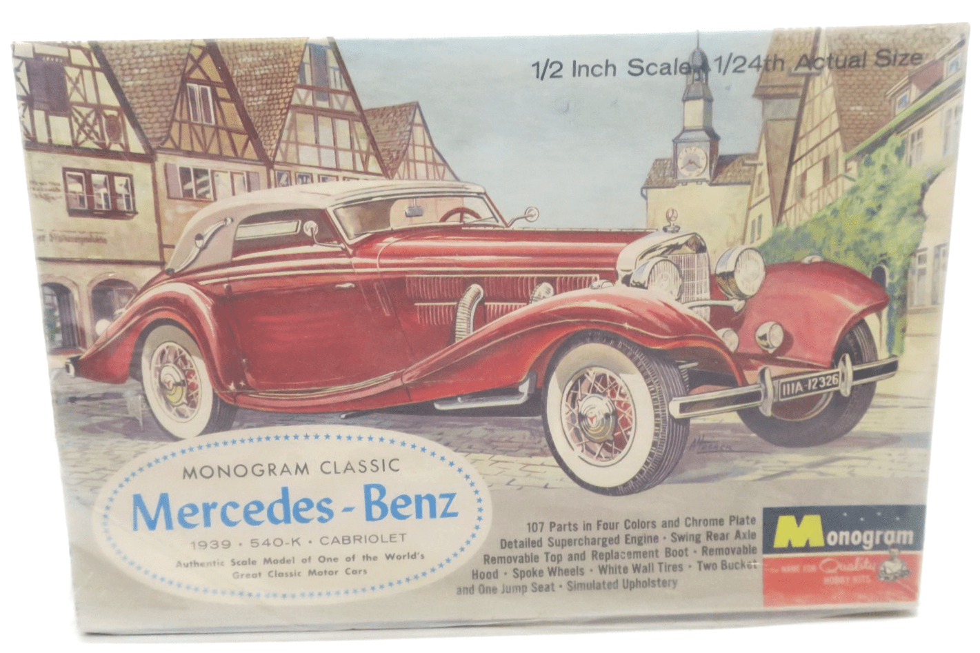 Monogram 1/24 Mercedes-Benz 1939 540-K Plastic Model Kit PC87 SEALED - WISE GUYS HOBBIES LLC