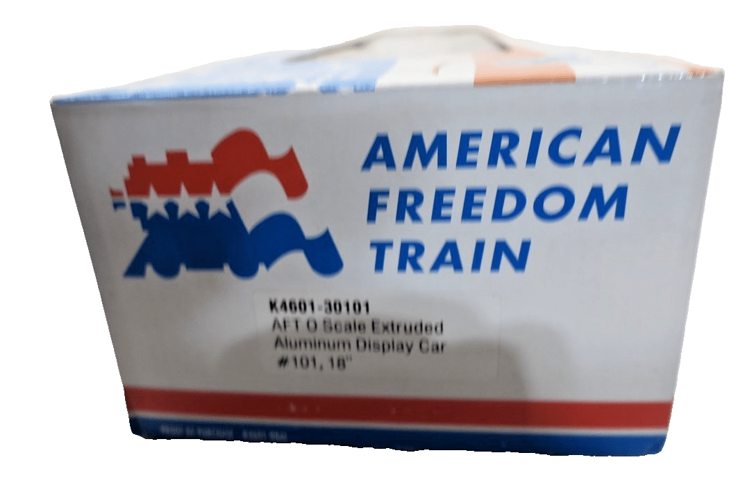 K - Line k4601 - 30101 O American Freedom Train 18"" Aluminum Display Car 101 NIB - WISE GUYS HOBBIES LLC
