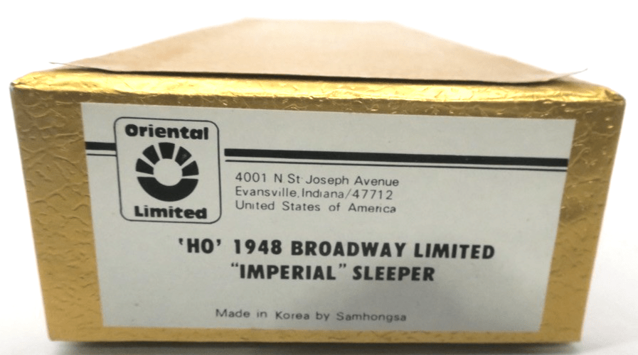 Oriental Ltd Samhongsa Brass HO 1948 Broadway Imperial Sleeper Passenger Car NIB - WISE GUYS HOBBIES LLC