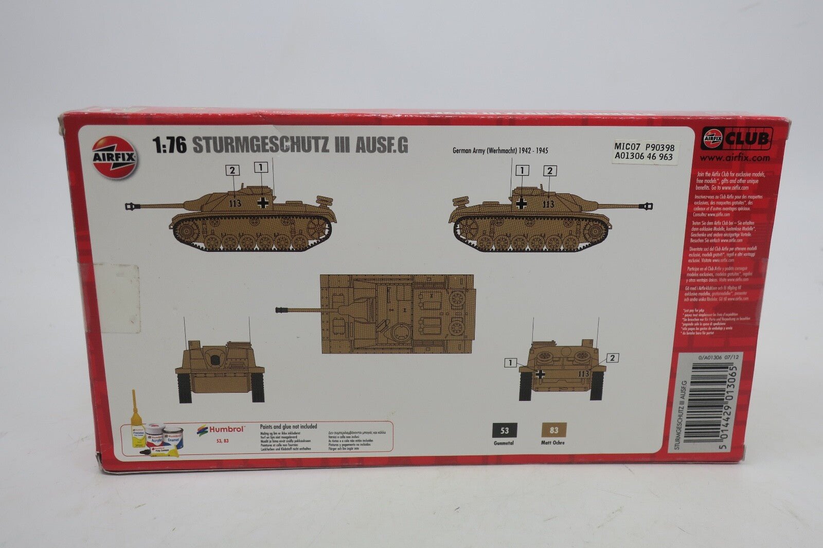 Airfix 1/76 Sturmgeschutz III Ausf.G Model Kit - WISE GUYS HOBBIES LLC