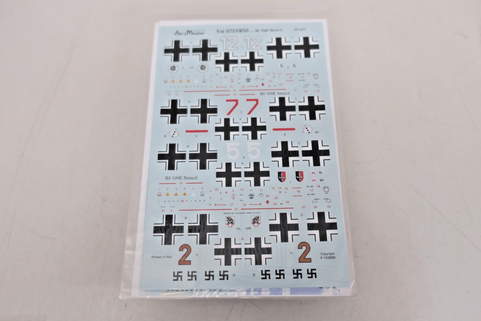 AeroMaster Decals 48 - 643 BF 109E Battle Of Britain The Final Throes I - WISE GUYS HOBBIES LLC