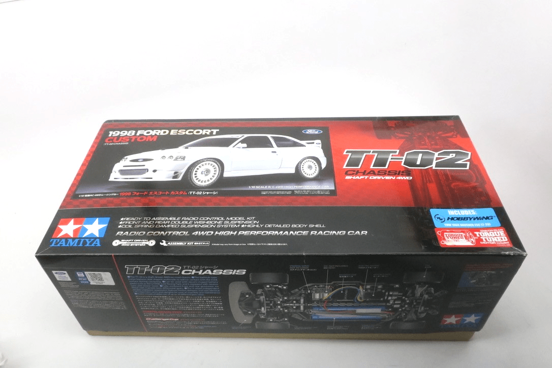 Tamiya 58691-60A RC 1/10 1998 Ford Escort TT-02 4WD On-Road Racing Car Roller - WISE GUYS HOBBIES LLC