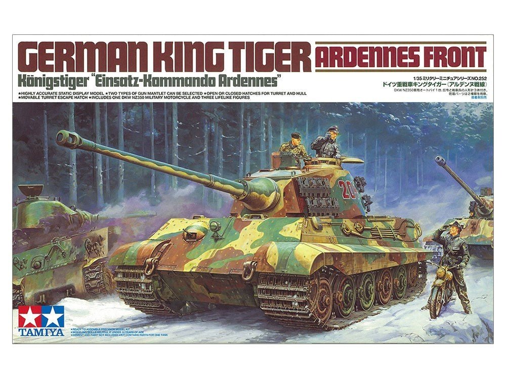 Tamiya 1/35 German King Tiger Ardennes Front Model Kit 35252 - WISE GUYS HOBBIES LLC