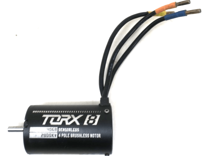 Torx 8 Brushless Engine Sensorless 4068 4 Poles 2000 KV K9R Motor - WISE GUYS HOBBIES LLC