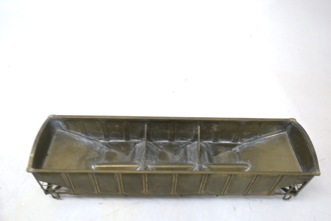 O - SCALE BRASS MAX GRAY PANEL SIDE PEAKED END TRIPLE HOPPER 707 IN BOX - WISE GUYS HOBBIES LLC