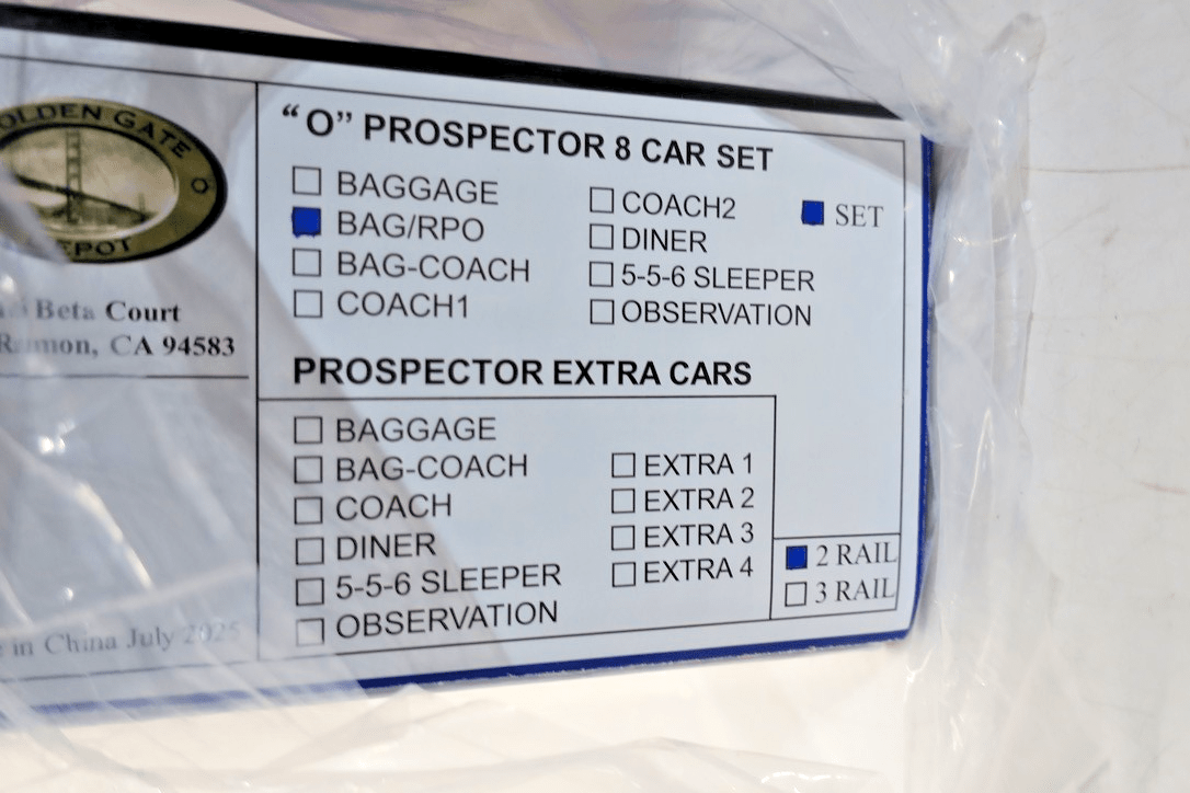 Golden Gate Depot DRGW PROSPECTOR CARS Set of 8 (O Scale Aluminum) - WISE GUYS HOBBIES LLC