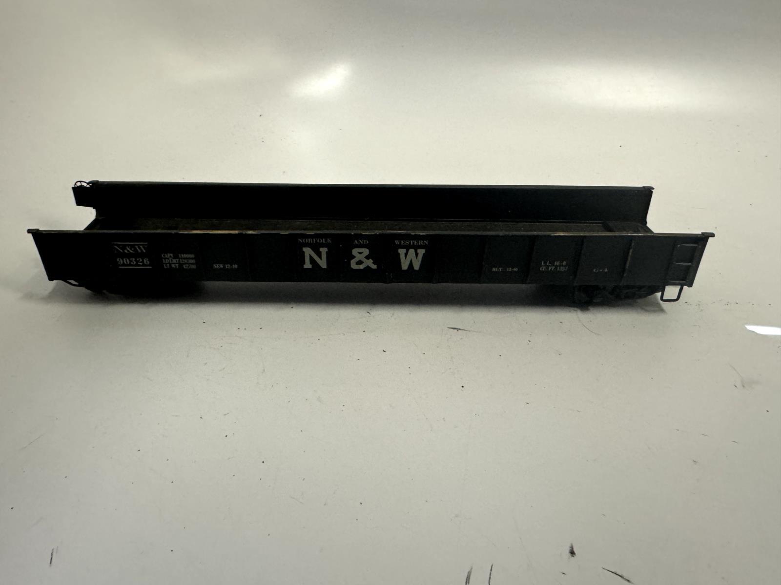 O SCALE 2R NORFOLK & WESTERN FOLDING TAB END MOW GONDOLA BRASS PRECISION SCALE? - WISE GUYS HOBBIES LLC