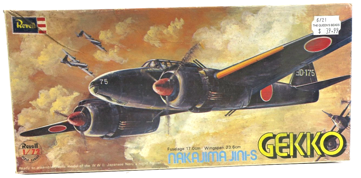 Revell Japanese 1/72 Nakajima Jini - S Gekko Model Kit H - 105 - WISE GUYS HOBBIES LLC