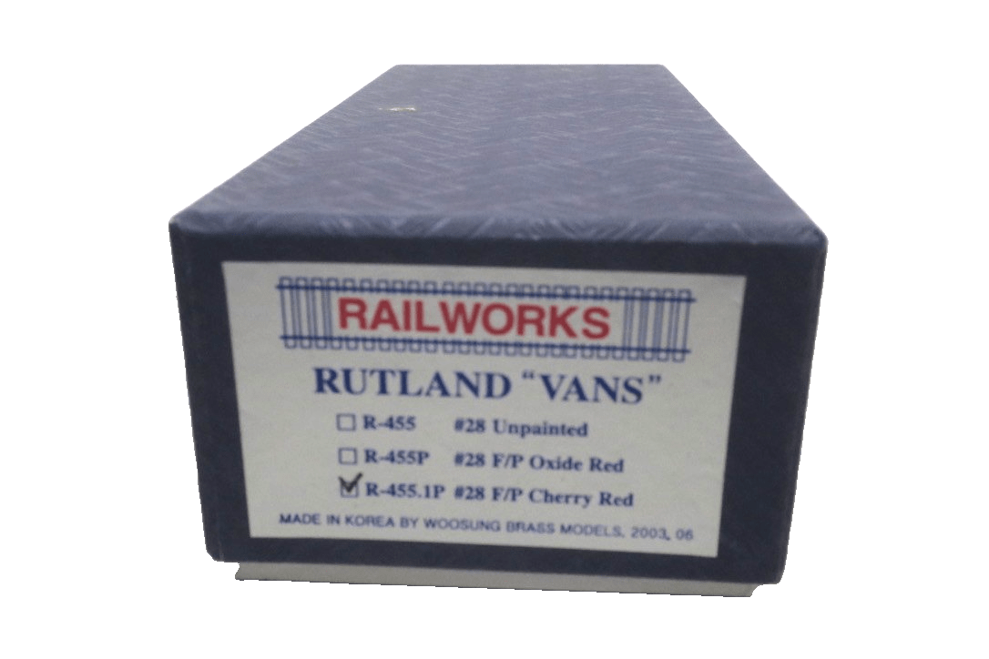 Railworks Rutland "Vans" R-455.1P 28 F/P Cherry Red Caboose - WISE GUYS HOBBIES LLC