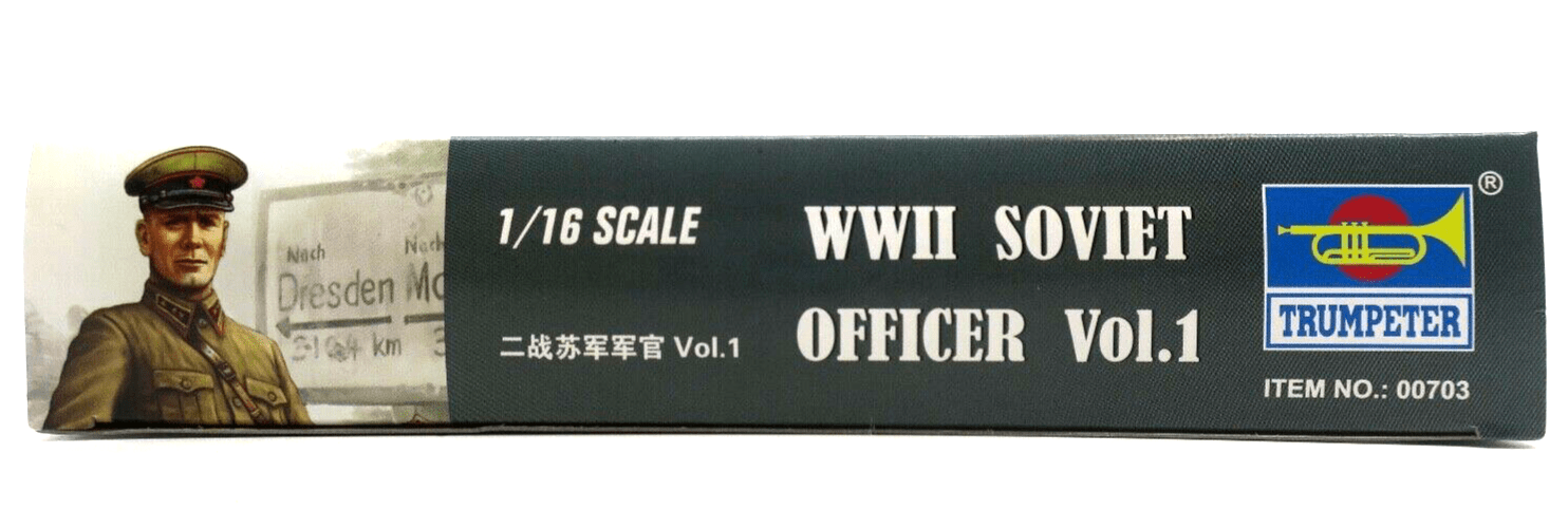 Trumpeter 1/16 WWII Soviet Officer Model Kit No. 00703 - WISE GUYS HOBBIES LLC