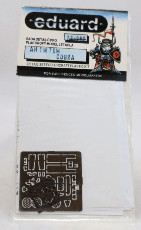 Eduard Photo Etch 1/72 AH - 1W TOW Cobra Detail Set 72 - 067 - WISE GUYS HOBBIES LLC