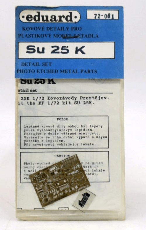 Eduard Photo Etch 1/72 Su 25 K For KP Kit Detail Set 72 - 001 - WISE GUYS HOBBIES LLC