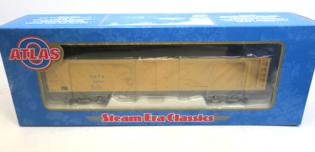 Atlas "O" 55' 9" Steel Reefer Car U.R.T.X 2 Rail 3390 - WISE GUYS HOBBIES LLC