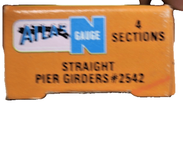Atlas N Gauge Straight Pier Girders 2542 - 4 Sections - WISE GUYS HOBBIES LLC