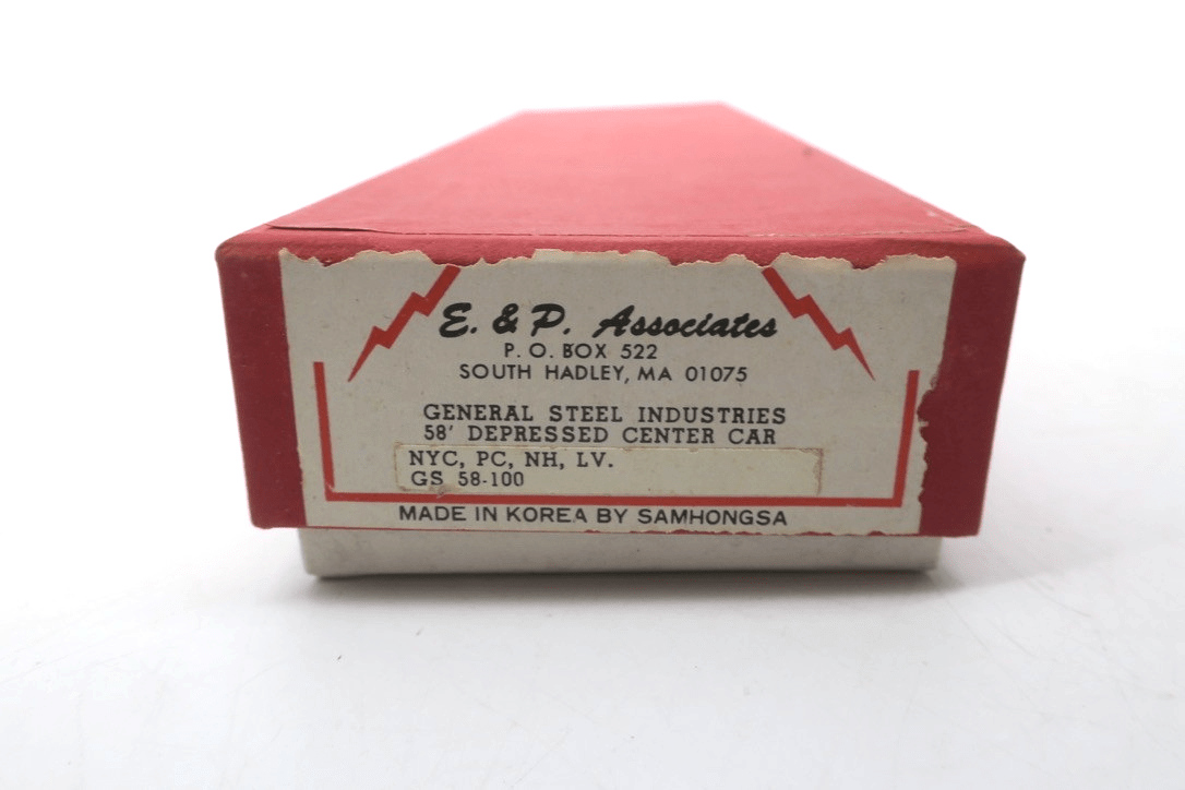 E & P Associates Brass HO NYC General Steel Depressed Center Flat Car GS 58-100 - WISE GUYS HOBBIES LLC