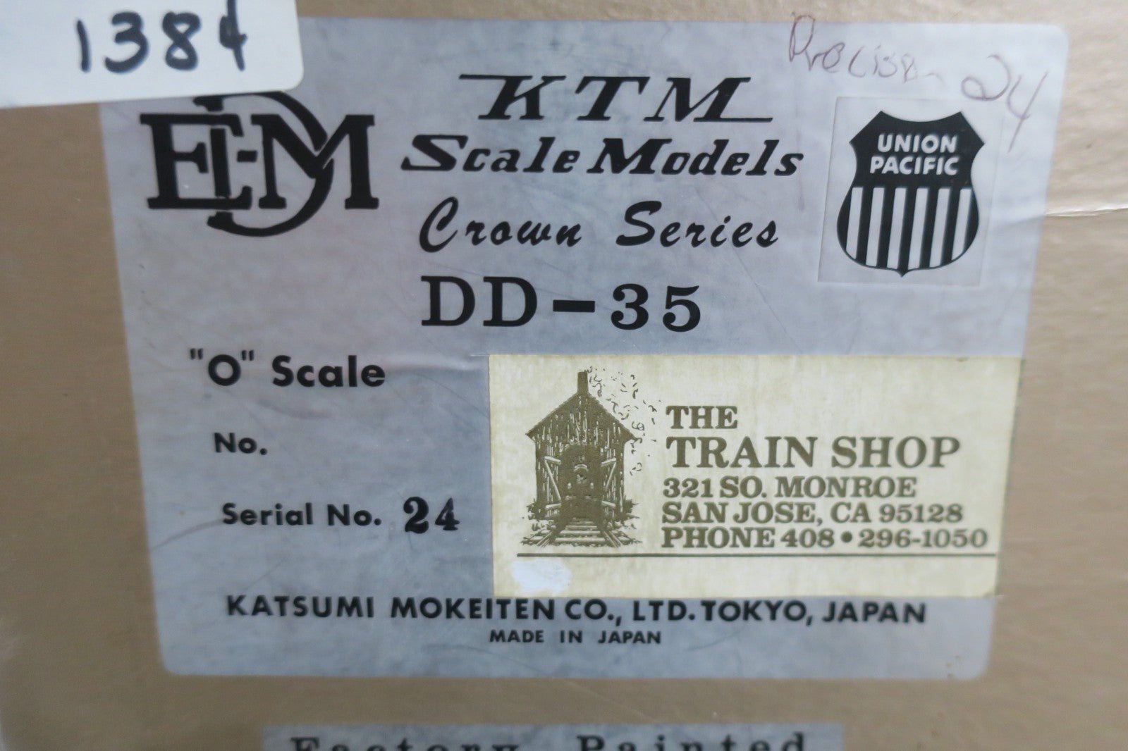 PRECISION SCALE KTM BRASS O SCALE 2Rail UNION PACIFIC UP DD - 35 - A 74 - WISE GUYS HOBBIES LLC