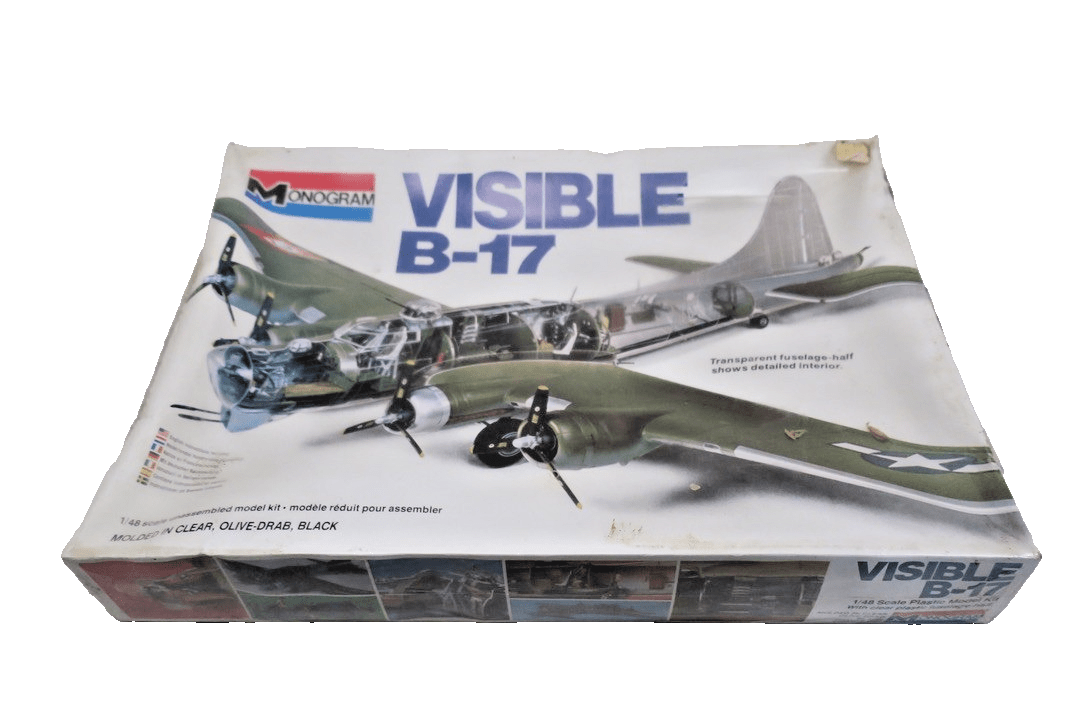 Visible B - 17 Monogram 1:48 Plastic Aircraft Model Kit 5620 1979 In Wrapper - WISE GUYS HOBBIES LLC