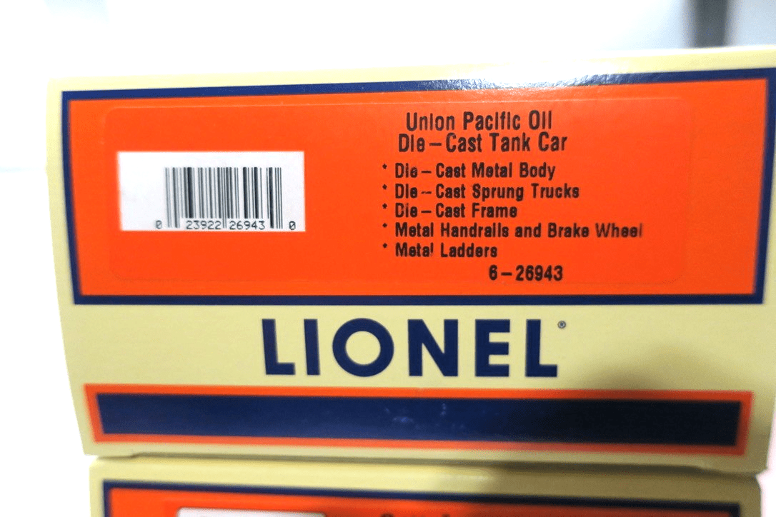 Lionel Die-Cast Tank Car 4-Pack,Phillips Petroleum,Getty,Sinclair,& UP, 6-26936 - WISE GUYS HOBBIES LLC
