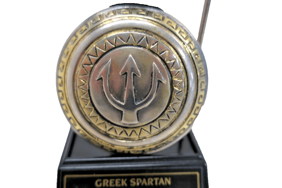 FRANKLIN MINT THE GREEK SPARTAN 480 BC 24k Gold Pewter Warrior 8" - WISE GUYS HOBBIES LLC