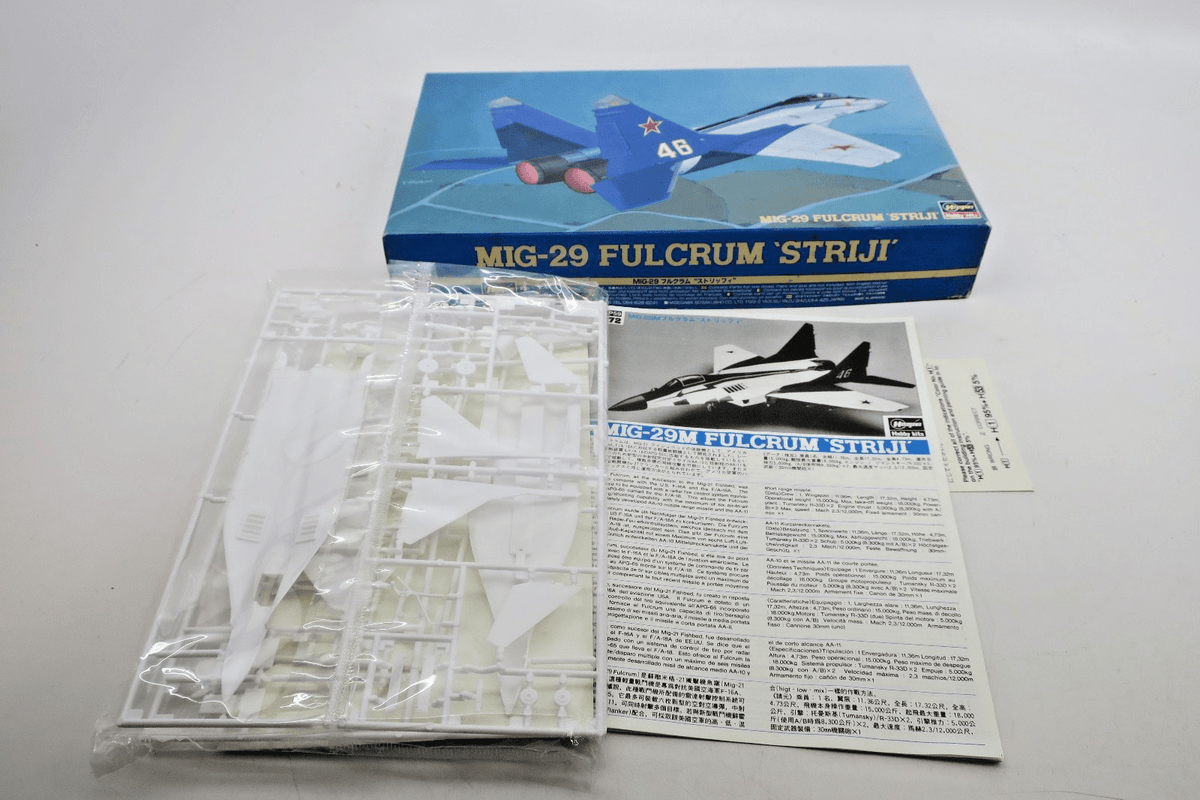 Hasegawa 1/72 MiG - 29 Fulcrum Striji Model Kit - WISE GUYS HOBBIES LLC