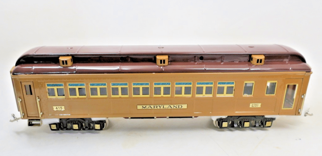 MTH 11-40030 Standard Gauge Maryland Two-Tone Brown Solarium State Car` - WISE GUYS HOBBIES LLC