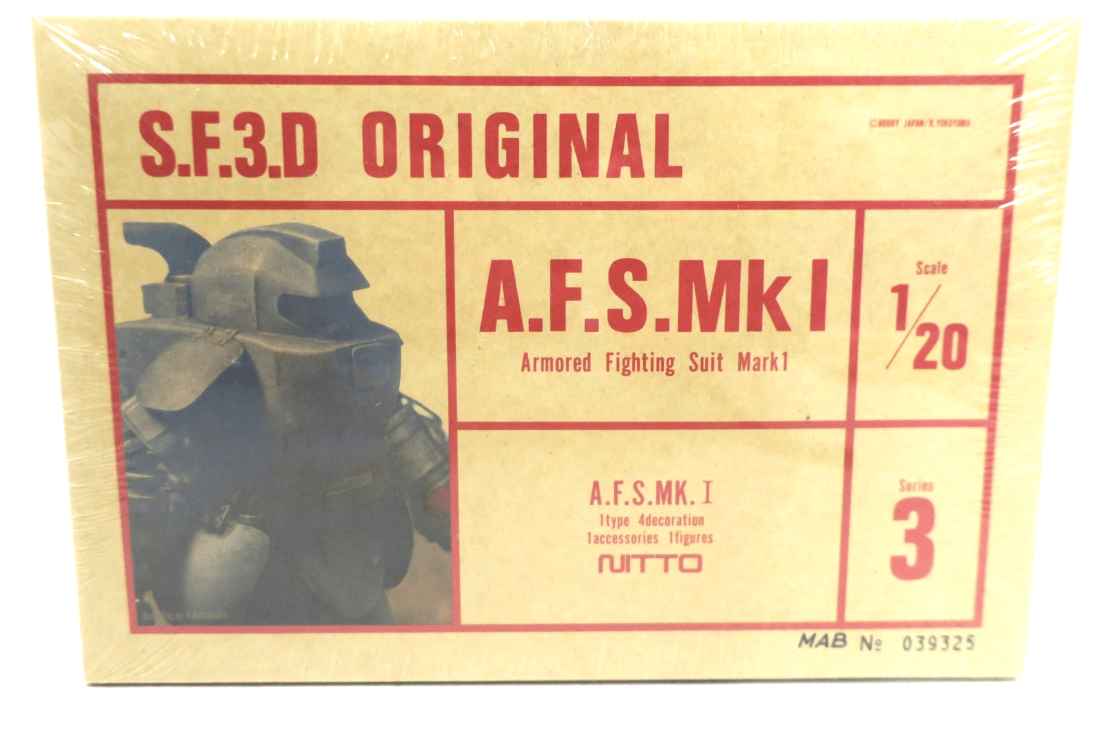 SEALED Rare Vintage Nitto SF3D Original 1/20 A.F.S. Mk. I Model Kit 3 - WISE GUYS HOBBIES LLC