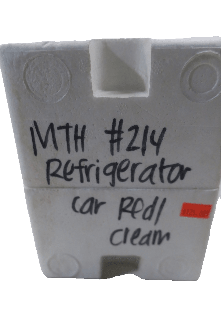 MTH Standard Gauge Reefer Tin plate Traditions 214R Ivory And Red / Nickel Trim - WISE GUYS HOBBIES LLC