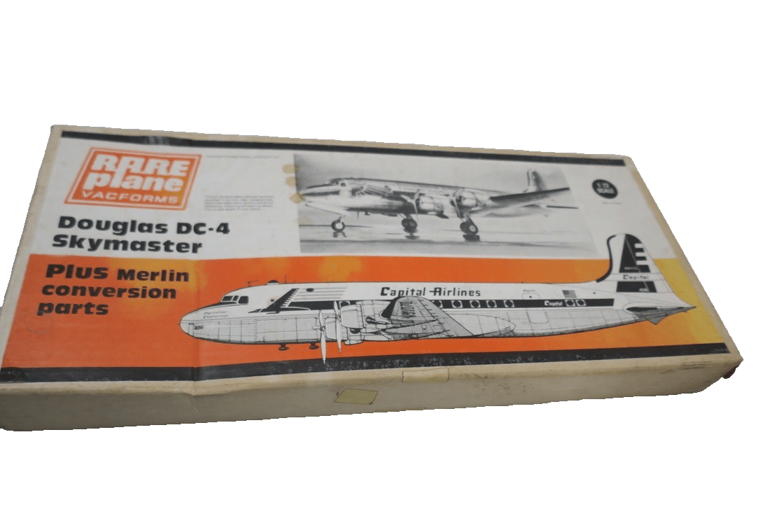 Rare Plane Vacforms Douglas DC - 4 Skymaster Airplane Kit 1/72 OPEN BOX - WISE GUYS HOBBIES LLC
