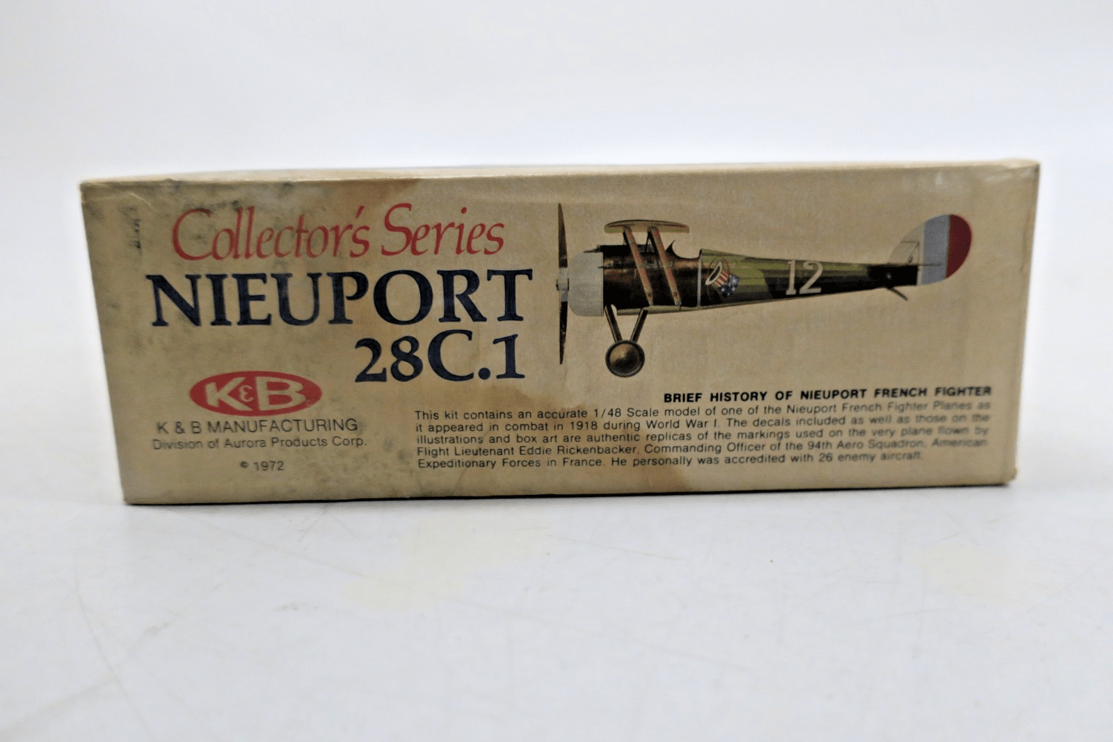 K&B 1/48 Nieuport 28 C.1 Model Kit 1108 - 170 - WISE GUYS HOBBIES LLC
