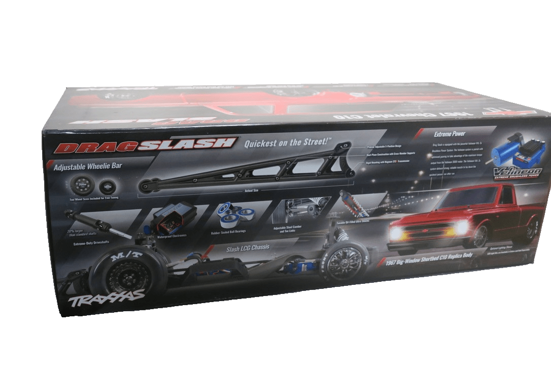 Traxxas Drag Slash HD 1967 Chevrolet C10 1/10 2WD RTR No Prep Truck White - WISE GUYS HOBBIES LLC