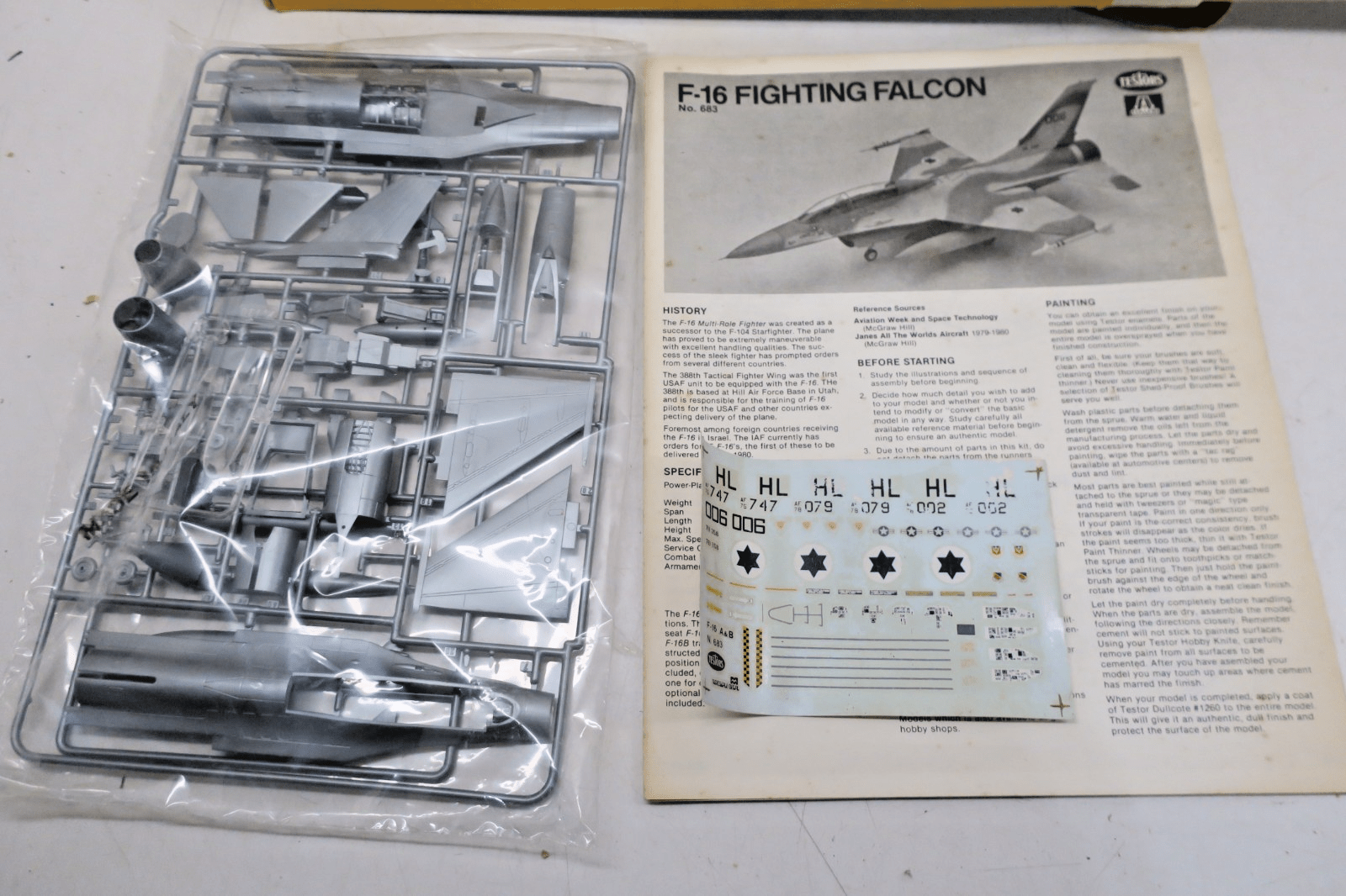Testors Italeri 1/72 F-16 Fighting Falcon Plastic Model Kit 683 - WISE GUYS HOBBIES LLC