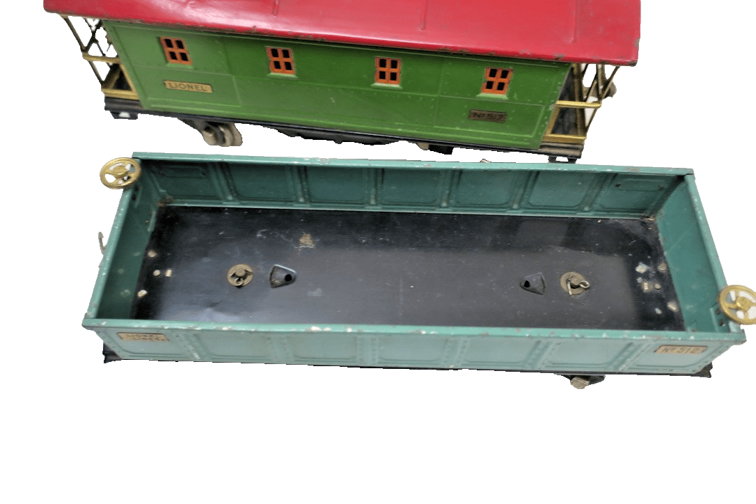 LIONEL PREWAR STANDARD GAUGE 8E OLIVE GREEN SET 353 FREIGHT SET - WISE GUYS HOBBIES LLC