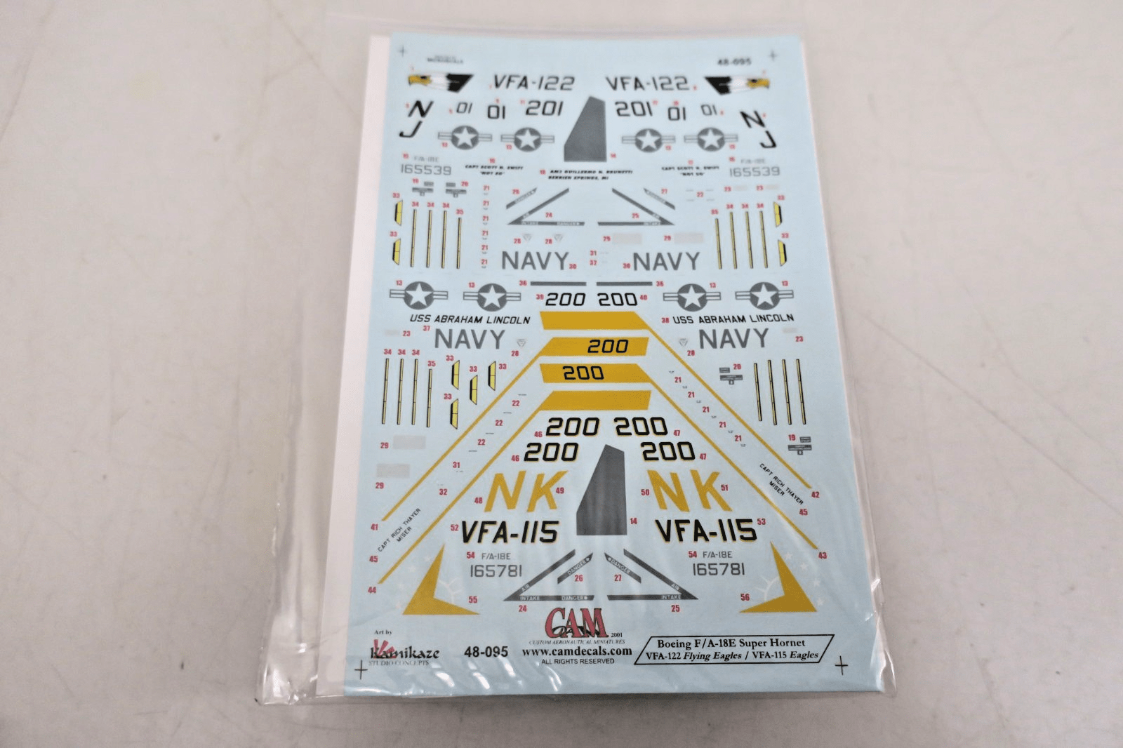 Cam Decals 1/48 Boeing F/A - 18E Super Hornet Decals 48 - 095 - WISE GUYS HOBBIES LLC