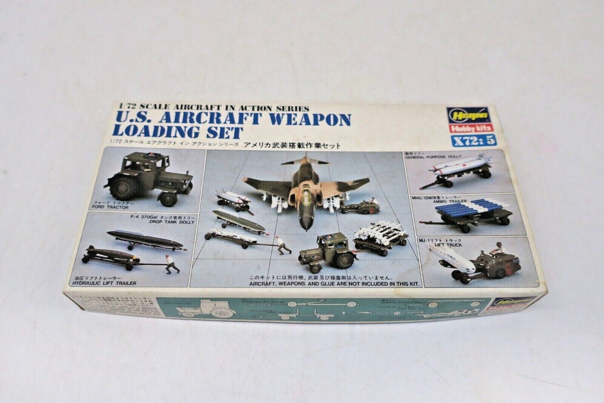 HASEGAWA U.S. AIRCRAFT WEAPON LOADING SET X72-005:400 (1987) 35005 1/72 SCALE - WISE GUYS HOBBIES LLC