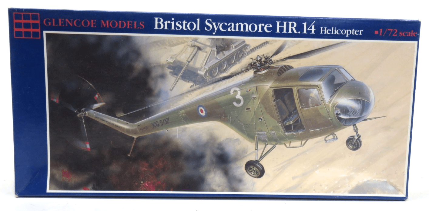 Glencoe Models 1/72 Bristol Sycamore HR.14 Model Kit 04001 - WISE GUYS HOBBIES LLC
