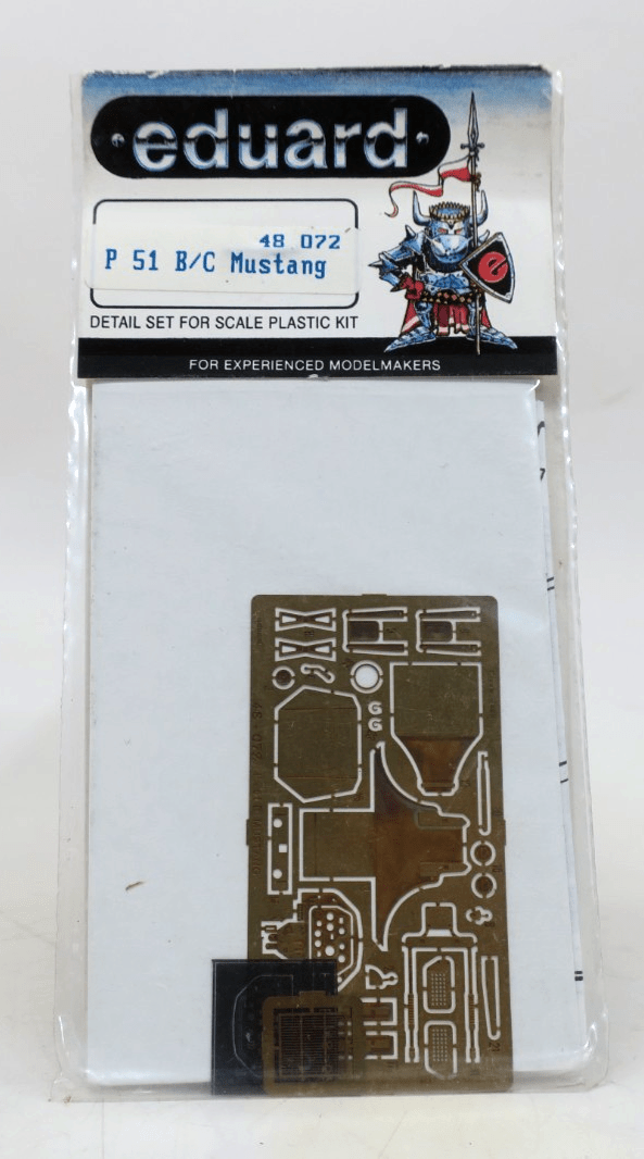 Eduard Photo Etch 1/48 P 51 B/C Mustang Detail Set 48 - 072 - WISE GUYS HOBBIES LLC