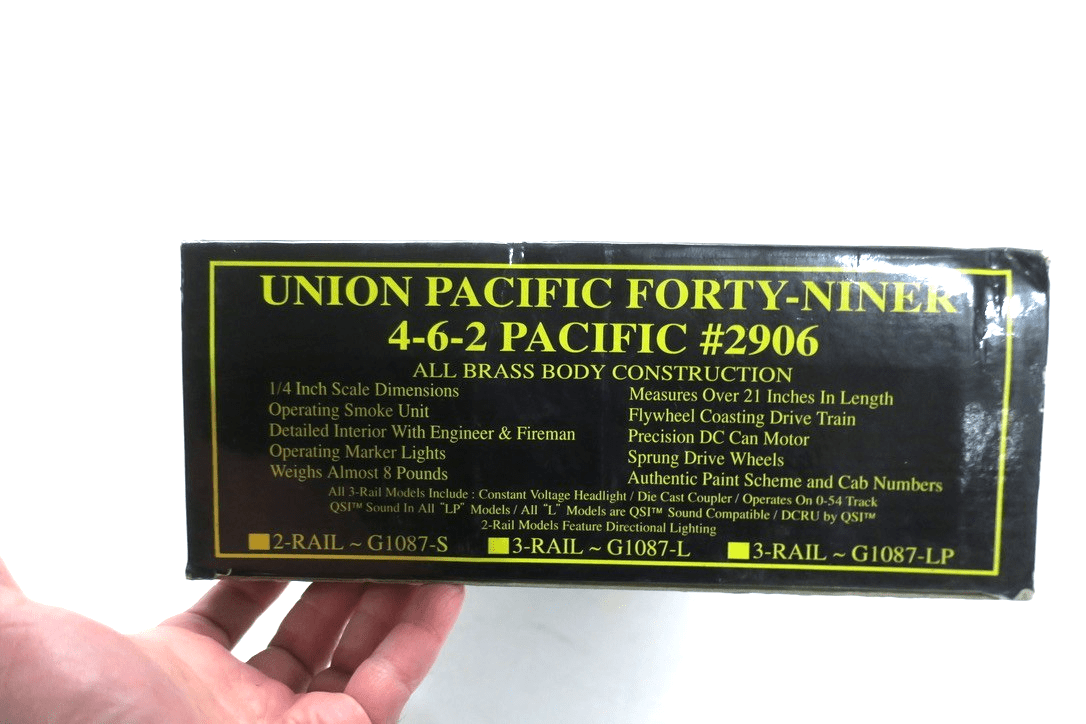 Weaver G1087 - LP Union Pacific 49er 4 - 6 - 2 Steam Locomotive w/ Tender 3 Rail O - WISE GUYS HOBBIES LLC